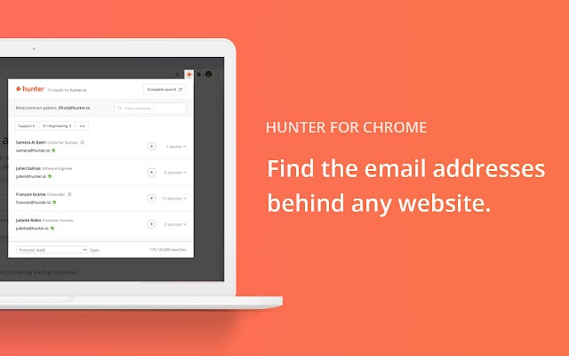 Email Hunter Chrome Extension