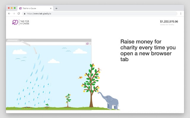 Tab for a Cause Chrome Extension