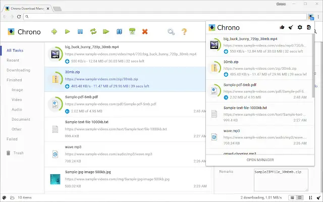 Chrono Download Manager Chrome Extension