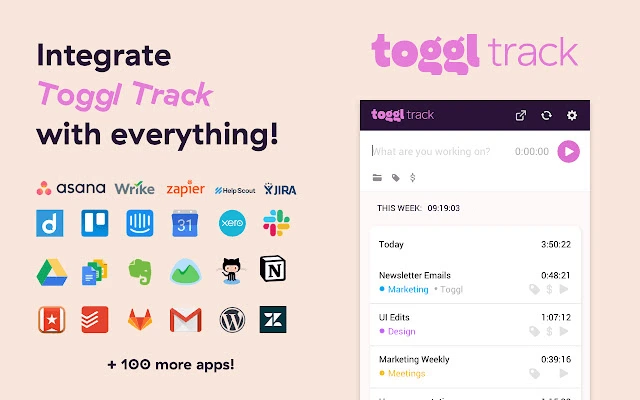 Toggl Track Chrome Extension