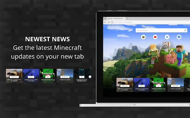 Minecraft New Tab Chrome Extension